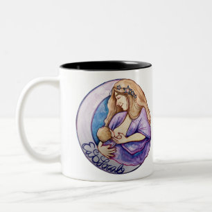 Taza Bicolor Coma a la diosa local de lactancia materna