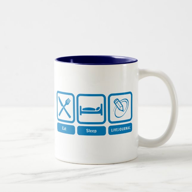 Taza Bicolor Coma, duerma, LiveJournal (Derecha)