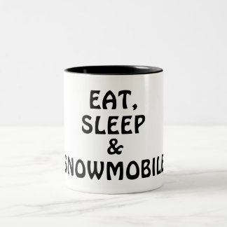 Taza Bicolor Coma, duerma, Snowmobile