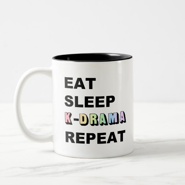 Taza Bicolor Coma el sueño Kdrama repetición (Izquierda)