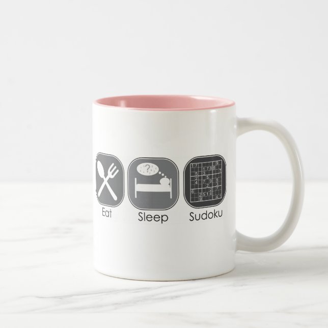Taza Bicolor Coma el sueño Sudoku (Derecha)