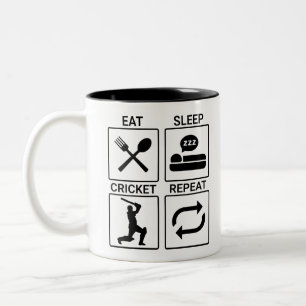 Taza Bicolor Coma los deportes de la repetición del grillo del