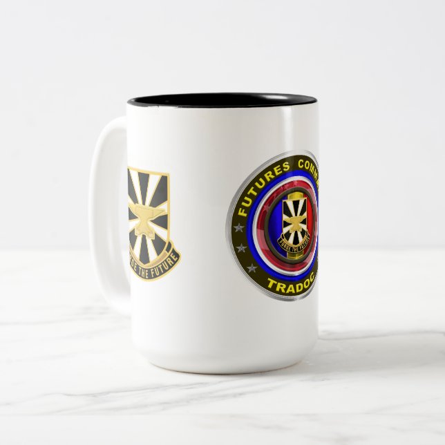 Taza Bicolor Comando Futuras TRADOC (Anverso izquierdo)