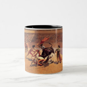 Taza Bicolor Combatientes de toros mexicanos (por Frederic Remi