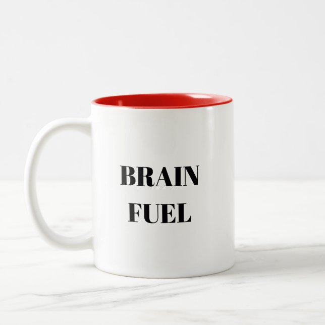 Taza Bicolor "Combustible cerebral" Funny Coffee Mug (Izquierda)