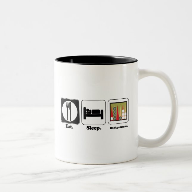 Taza Bicolor comer backgammon de dormir (Derecha)