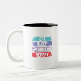 Taza Bicolor Comer controlador de repetición de juego de suspen