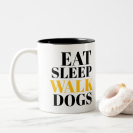 Taza Bicolor Comer perros de la caminata del sueño