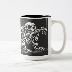 Taza Bicolor Comer Verduras – Conejo Muerto por BurnsInHell