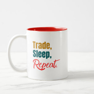 Taza Bicolor Comercio, sueño, repetición de movimiento