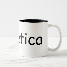 Taza Bicolor Cómico Helvética sin