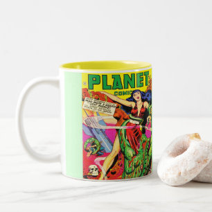 TAZA BICOLOR COMICS DE PLANETA: PUBLICACIÓN DE LA CIENCIA ICON