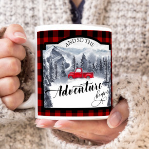 Taza Bicolor Comienza la aventura, tocado en búfalo, rústico