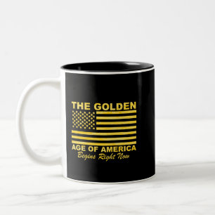 Taza Bicolor Comienza la Edad de Oro de los Estados Unidos