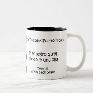 Taza Bicolor Cómo hablar a puertorriqueño