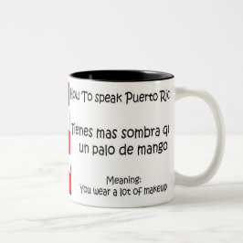 Taza Bicolor Cómo hablar puertorriqueño