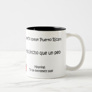 Taza Bicolor Cómo hablar puertorriqueño