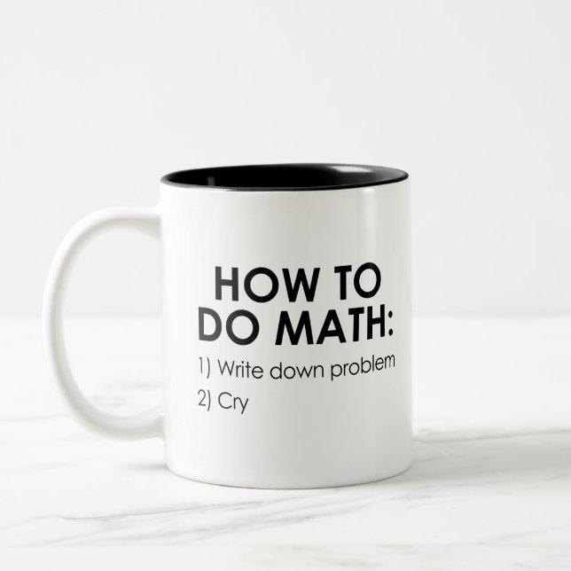Taza Bicolor Cómo hacer matemáticas (Izquierda)