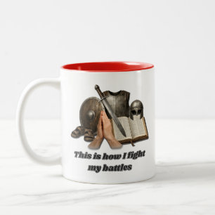Taza Bicolor Cómo Lucho Mis Batallas