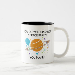 Taza Bicolor ¿Cómo Organiza Un Fiesta Espacial? Tu Planeta.