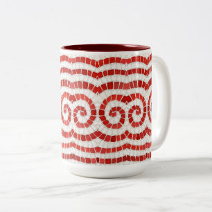 Taza Bicolor CÓMO ROJO IONIC MOSAIC Tall Maroon 2-Tone Mug
