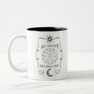 Taza Bicolor Como se indica más arriba, por debajo del diseño