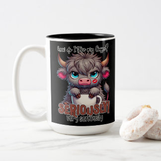Taza Bicolor ¿Cómo Tomo Mi Café? Muy Enserio Muy Enserio