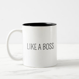 Taza Bicolor Como Un Jefe Humor Divertido de Trabajo de Jefe