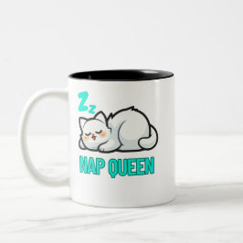 Taza Bicolor Cómodas vibraciones del gato Mug