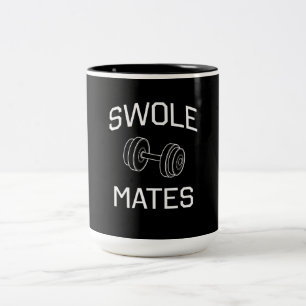 Taza Bicolor Compañeros de Swole