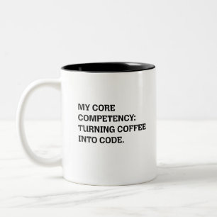 Taza Bicolor Competencia Básica: Convertir Café en Código