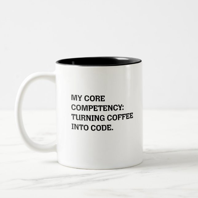 Taza Bicolor Competencia Básica: Convertir Café en Código (Izquierda)