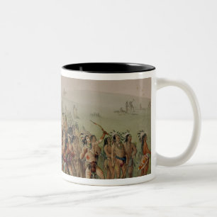 Taza Bicolor Competencia del tiro al arco de Mandan, c.1832