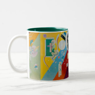 Taza Bicolor Composición 9 de Wassily Kandinsky Pintura abstrac