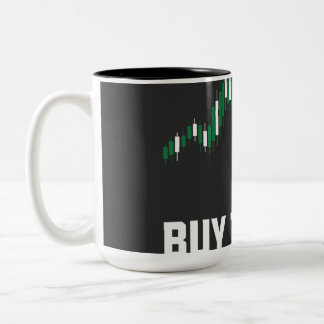 Taza Bicolor Comprar la Caída — Edición para traders de Crypto