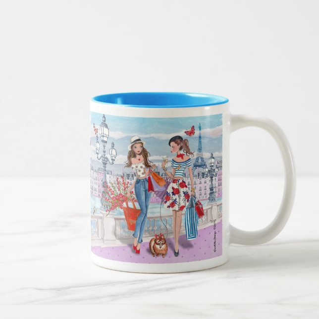 Taza Bicolor Compras en París | Mug (Derecha)