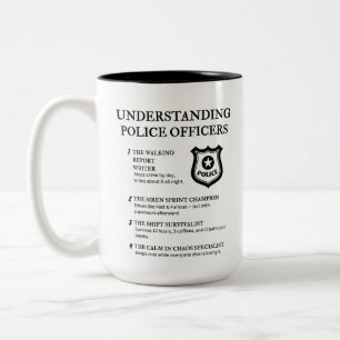 Taza Bicolor Comprender a los oficiales de policía