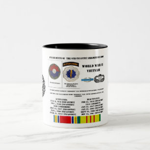 Taza Bicolor Compromisos de la 9na infantería/de la división