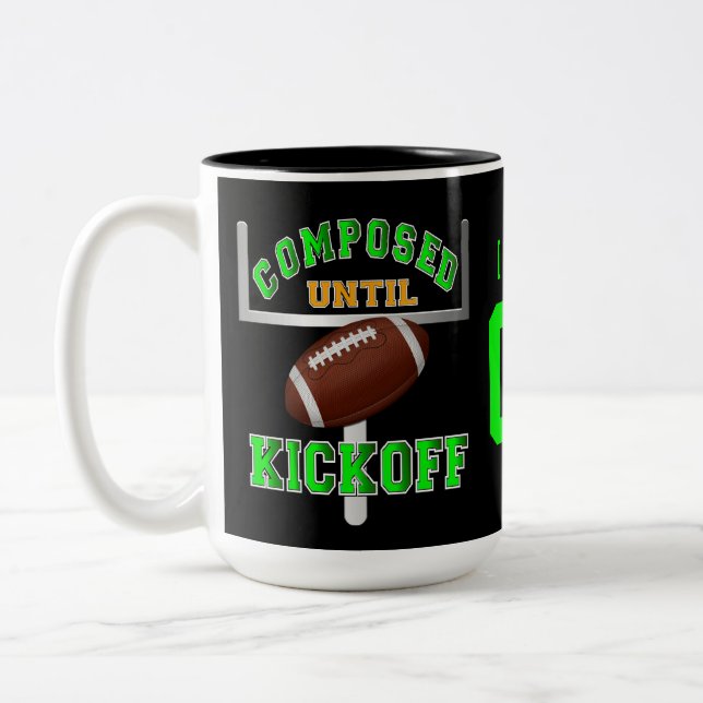 Taza Bicolor Compuesto Personalizado Hasta El Kickoff Football (Izquierda)
