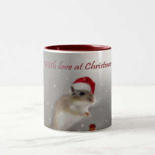 Taza Bicolor Con amor en el navidad