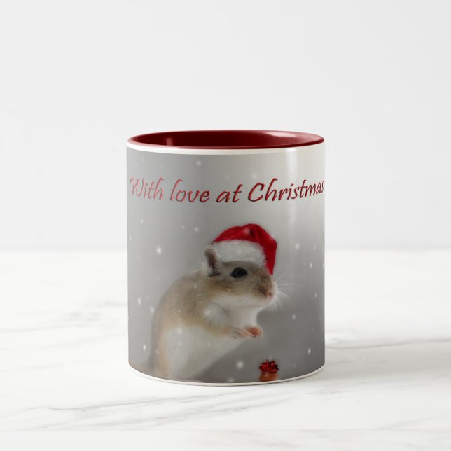 Taza Bicolor Con amor en el navidad (Centro)