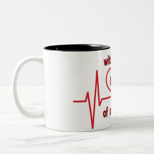 Taza Bicolor Con cada latido  (Izquierda)