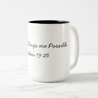 Taza Bicolor Con Dios Todas las Cosas Son Posibles