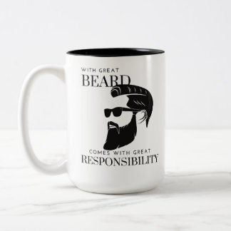 Taza Bicolor Con La Barba Grande Viene Con Gran Responsabilidad