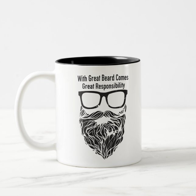 Taza Bicolor Con la barba grande viene gran responsabilidad (Izquierda)