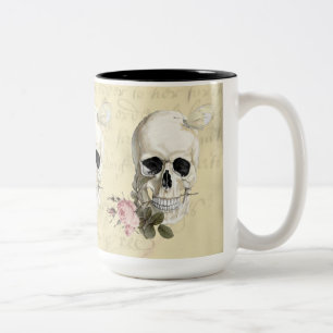 Taza Bicolor Con un rosa entre mis dientes