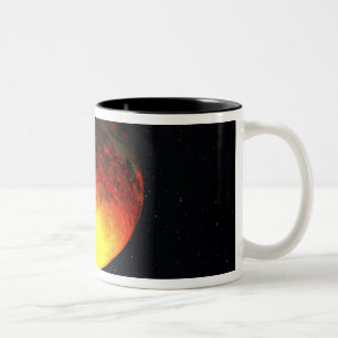 Taza Bicolor Concepto artístico de Kepler-10b