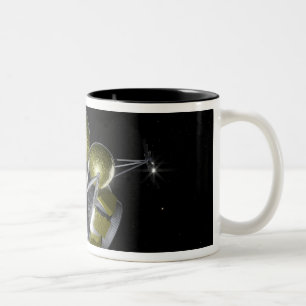 Taza Bicolor Concepto de un equipo que arruina apagado