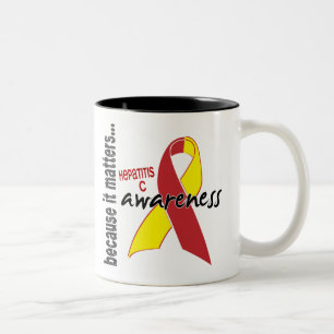 Taza Bicolor Conciencia de la hepatitis C