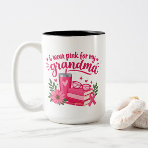 Taza Bicolor Conciencia sobre el cáncer de mama "me pongo de ro